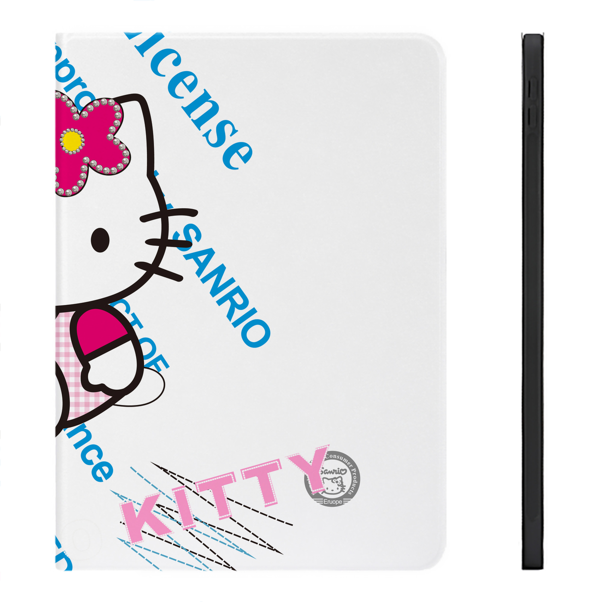 （画像用） Hello Kitty ハローキティ IPadケース ペンホルダー付き ブックスタイルデザイン